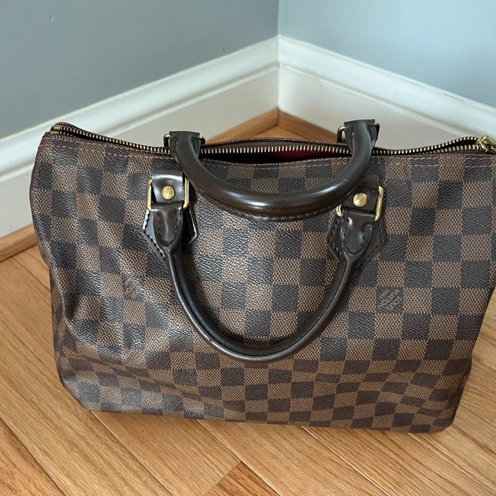 Louis Vuitton Speedy Shoulder Bag 30 Brown Canvas